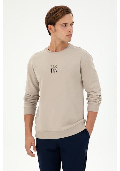 U.S. Polo Assn. Erkek Taş Basic Sweatshirt 50293420-VR049