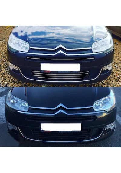 Citroen C5 Krom Ön Tampon Çıtası 5Prç 2008 ve Üzeri P.Çelik