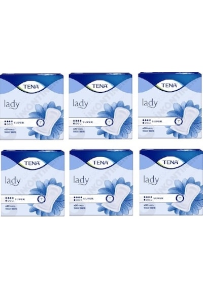 Tena Lady Süper Mesane Pedi 6 X 30'lu 180 Adet Standart
