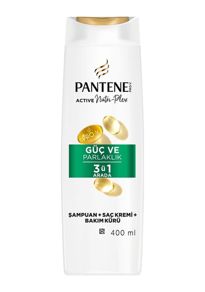 Pantene Güç Ve Parlaklık 3ü1 Arada Şampuan 400 Ml - 4 Adet Tarı