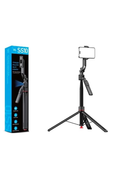 Subzero Ss10 Titreşim Önleyici Selfi Çubuğu - Tripod - 172cm Bluetooth Uzaktan Kumanda 360 Dönebilen Telefon Tutucu Akıllı Yüz Ve Hareket Takibi