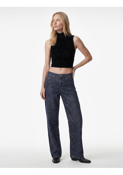Koton Slim Fit Kolsuz Balıkçı Yaka Leopar Dokulu Crop Kadife Bluz Siyah 6wak10030ek Siyah Koton Slim Fit Kolsuz Balıkçı Yaka Leopar Dokulu Crop Kadife Bluz Siyah 6wak10030ek Siyah