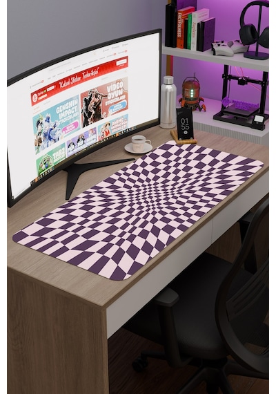 Dama Kaymaz Dikişli Kauçuk Oyuncu Mousepad V2 - 90x40 Xxl Gaming Mouse Pad Fare Altlığı