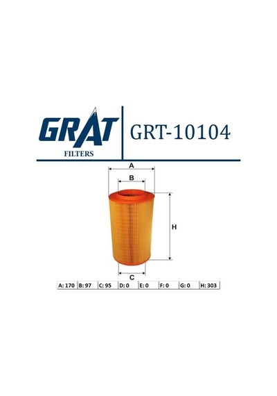 Grat 10104 Hava Filtresi Fiat: Ducato 2.2jtd 2.3 Jtd / Pe