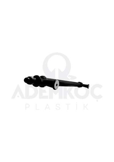 Cateksss Kumru 64 Mm Çekmece Dolap Mobilya Kulpu Sert Plastik Polimer Siyah - 50 Li Paket