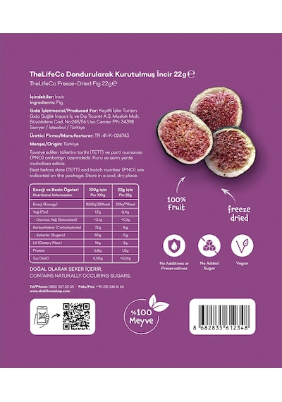 Thelifeco Freeze Dired - Dondurularak Kurutulmuş Meyve 3'lü Mix Mango-incir-çilek 45 G
