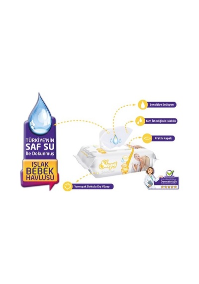 Sleepy Sensitive Islak Havlu 90'Lı * 12 Adet (1080 Yaprak)