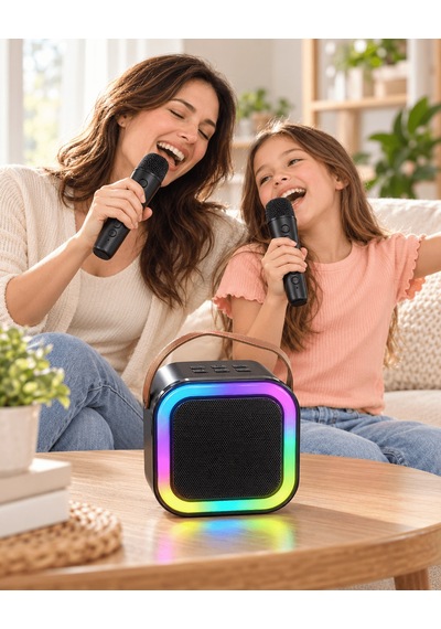 Led Işıklı Bluetooth Karaoke Hoparlör Seti Standart
