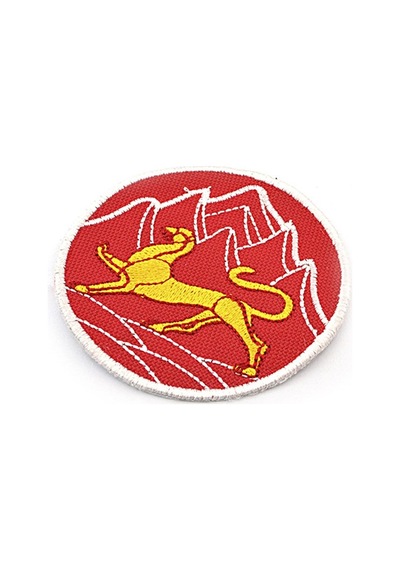 Oset Bayrak Nakışlı Yuvarlak Etiket (Kırmızı) Çapı 8 cm Çok Renkli