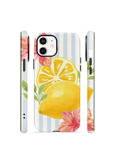 Apple iPhone Uyumlu 11 Vorian Çift Katmanlı Kılıf Lemon Blossom Coast