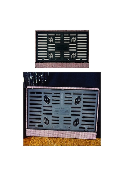 Taşlı Motorsiklet Plakalık Motor Plakalık Pembe Taşlı Yuki