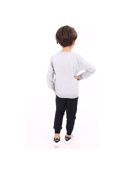 Toontoy Kids Toontoy Erkek Çocuk Eşofman Takım 9 Aslan Nakışlı Gri Melanj