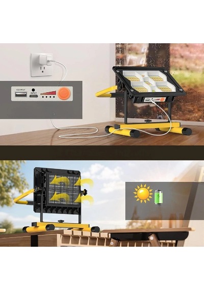 Güneş Enerjili 400 Ledli Powerbank Projektör Renk