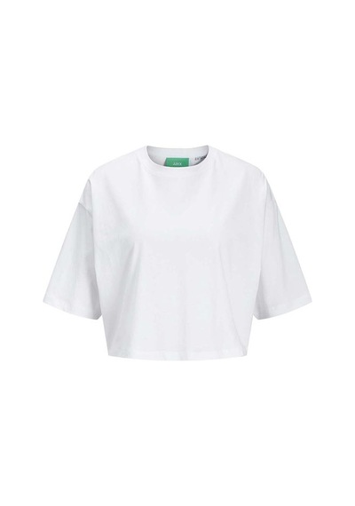 Jjxx Andrea Loose Ss Cropped Kadın Beyaz Tişört