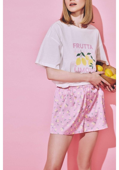Defacto Regular Fıt Kısa Boy Saten Alt G8169ax26smpn46 Pembe-pn46