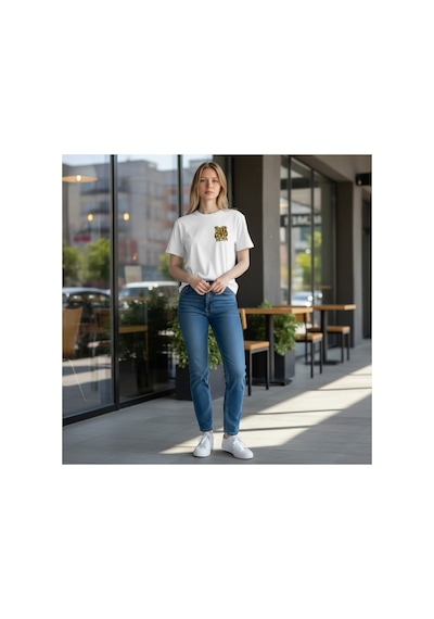 Urbantrendstore Unisex Keep Real Basic Sade Comfort Oversize Fit Rahat Geniş Salaş T-shirt Günlük Tişört Beyaz