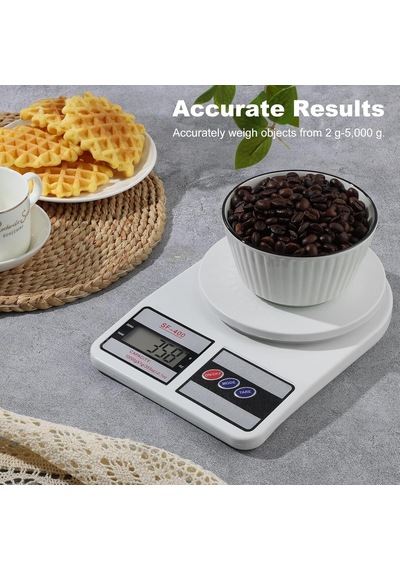 Dijital Mutfak Terazisi, 10 Kg Kapasiteli, 1g Hassasiyetli, Lcd Ekranlı, 5 Birimli Ölçüm, Dara Fonksiyonlu 2 Adet P Diğer
