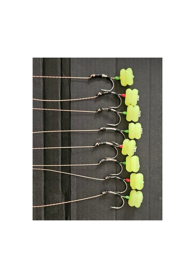 Yemleme Botu 12 Çift Mısır Limon Rig Ve Boli Yüzen Model 2.3 No İnne İnnesi Büyük Boy 12 Adet