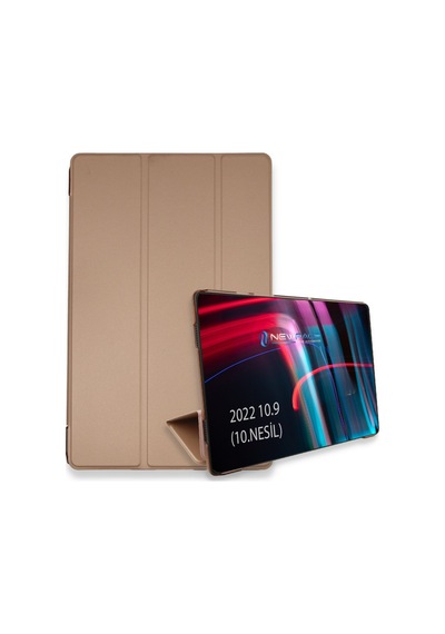 Apple İpad 2025 10.9 10.nesil A16 Kılıf Tablet Smart Kılıf - Rose Gold Arka Kapak