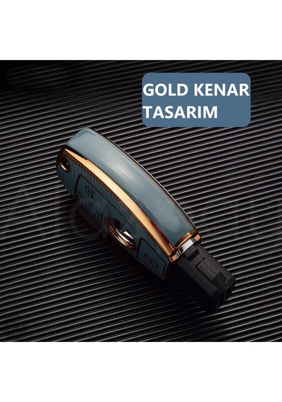 Mercedes A B C E S G Serisi Gl Gla Glc Cla Cls Amg W212 W205 W204 Gold Tpu Kenar Anahtar Kılıfı Kırmızı