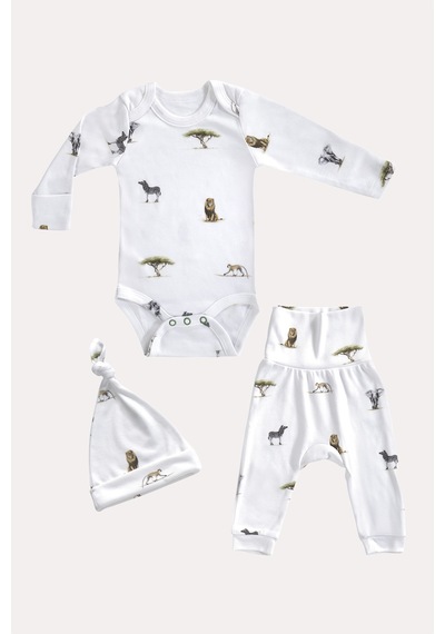 Mama Padre Leon Cebra Yenidoğan Mini Set - 3 Parça Renkli - 861046930 Renkli