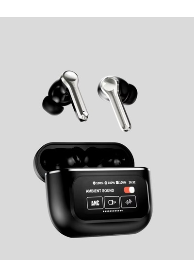 Mey İthalat Bluetooth 5.3 Anc Kablosuz Kulaklık Dokunmatik Kontrol, Dijital Ekran Ve Uzun Pil Ömr Diğer
