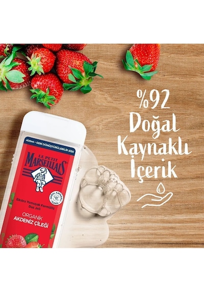 Le Petit Marseillais Akdeniz Çileği Banyo ve Duş Jeli 2 x 250 ML