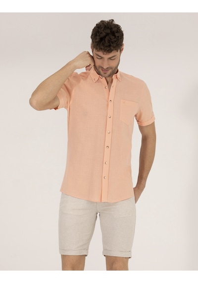 Pierre Cardin Erkek Turuncu Kısa Kollu Gömlek 50268184-vr051 Turuncu Pierre Cardin Erkek Turuncu Kısa Kollu Gömlek 50268184-vr051 Turuncu