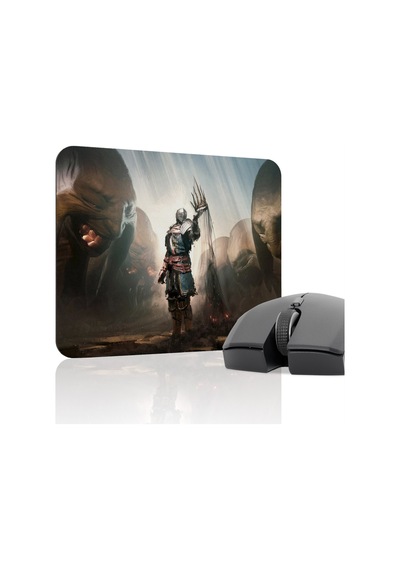 Dark Souls Kaymaz Dikişli Kauçuk Oyuncu Mousepad V4 - 22x18 Gaming Mouse Pad Fare Altlığı