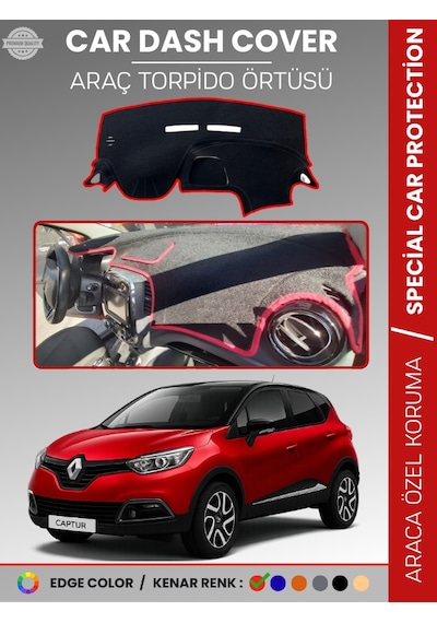 Renault Captur 1 2013-2019 Torpido Örtüsü Ön Göğüs Koruma Torpido Koruma Araca Özel Tam Uyum - 846 Stiloto