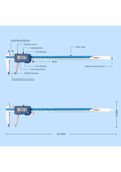 Dasqua 300mm Yeni Seri Dijital Kumpas 0.01mm Hassasiyet 2000-2015
