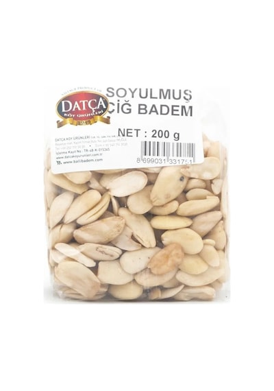 Soyulmuş Çiğ Badem 200 gr