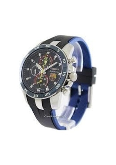 Seiko Fc Barcelona Spc089p2 Uyumlu Silikon Saat Kordonu Siyah