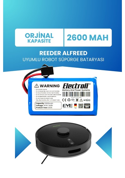 Reeder Alfreed Uyumlu Batarya Standar Kapasite 2600mah