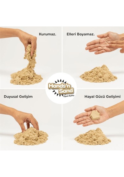 Playever Hands'n Sand Doğal Kinetik Kum 1kg - Naturel Krem