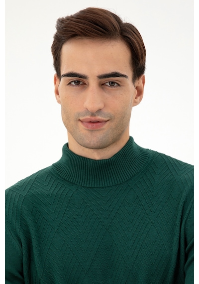 U.S. Polo Assn. Erkek Slim Fit Balıkçı Yaka Taş Kazak 50297038-VR079