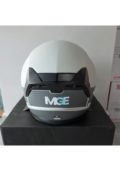 Çenesiz Kask Jk528-1 Mge Vizörlü Mat Gri L