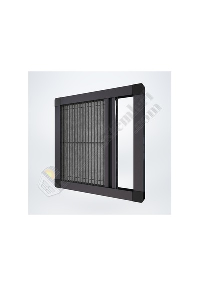 Akordeon Pileli Pilise Kapı Sineklik, Antrasit, 85 Cm Ile 220 Cm Istenilen Ölçüde