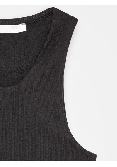 Dilvin 32941 Kolsuz Crop Top-siyah