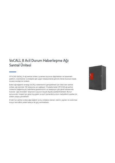 Eaton CFVCX8 VoCALL 8 Acil Durum Haberleşme Ağı Santral Ünitesi