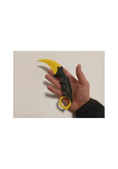 Cs2 Bıçak Oyuncak Sarı Plastik 3d Keskin Değil
