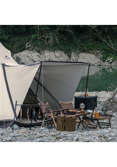 Naturehike Ranch 4 Kişilik Piramit Lüks Kamp Çadırı Bej