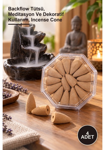 4 Adet Back Flow Geri Akış Tütsü Backflow Tütsü, Meditasyon Ve Dekoratif Kullanım, Incense Cone