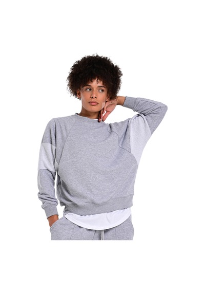 Sportive Huesca Kadın Gri Günlük Stil Sweatshirt 24kk006-grı Gri