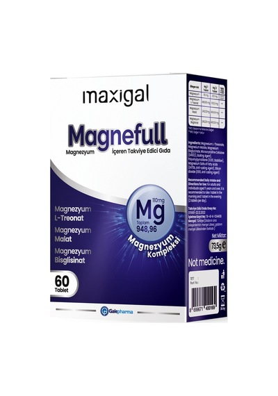 Maxigal Magnefull Magnezyum 60 Tablet