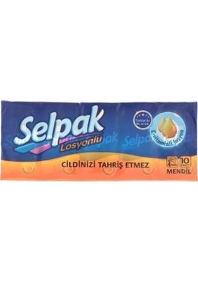 SELPAK MENDIL 10 ADET LOSYONLU