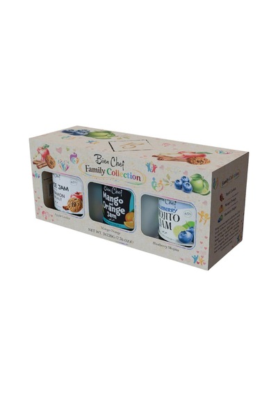 Bien Chef Aile Koleksiyonu 3'lü Reçel Seti 3x220 Gr Elmalı Kurabiye, Mango Portakal, Yaban Mersinli Mojito