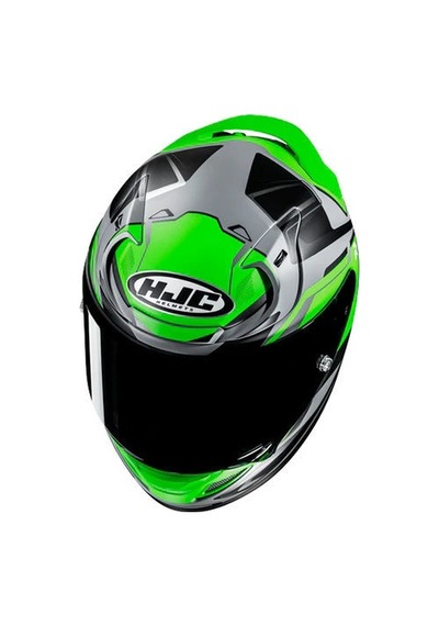 Hjc Rpha12 Brels Mc4hsf Kapalı Motosiklet Kaskı Gri - Yeşil