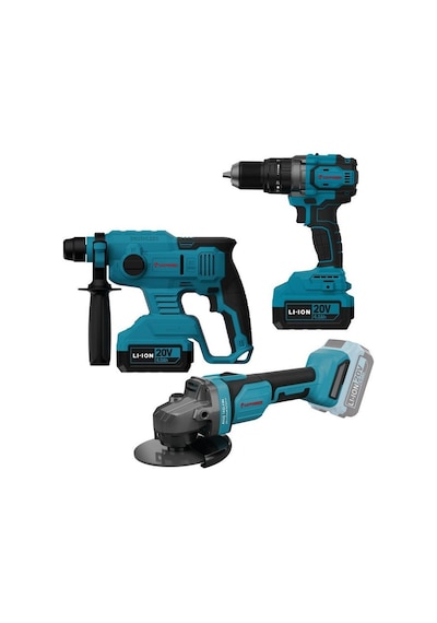 Cat Power 4235 Akülü Vidalama Taşlama Kırıcı Delici Set 4,0 Ah Çift Akülü