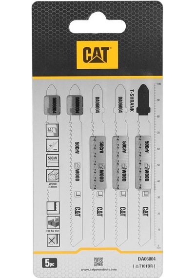 Cat Da06004 5 Parça Profesyonel Ahşap Ters Çapaksız Temiz Kesim Dekupaj Testere Bıçağı, Ucu Fr Da06004